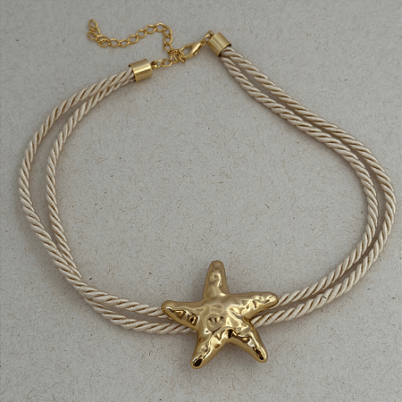 Choker 35cm Cordão São Francisco Estrela Do Mar