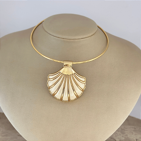 Colar Aro Concha Resina