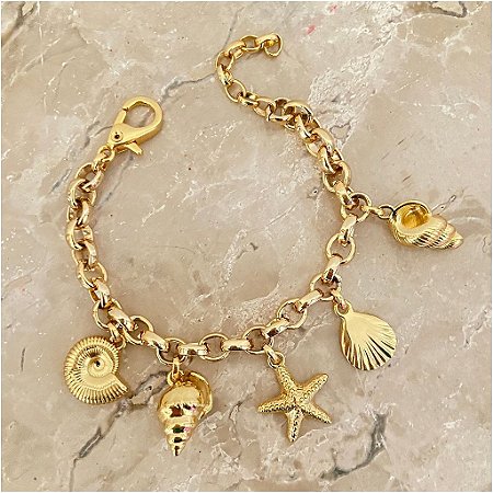 Pulseira Elo Português Fundo Do Mar