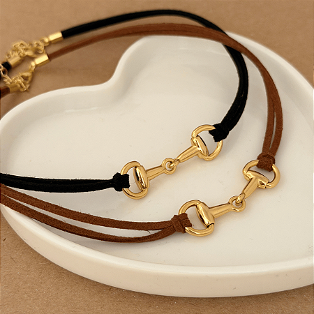 Choker 35cm Camurça Country Boiadeira