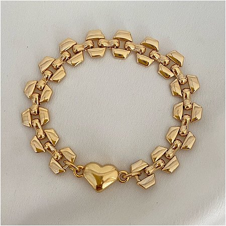Pulseira Fecho Imã Coração
