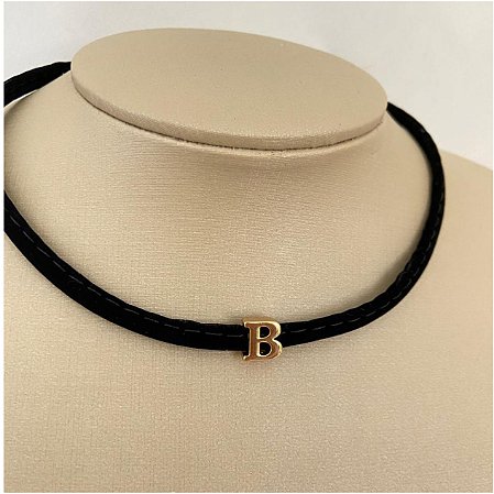Choker Camurça Inicial Nome