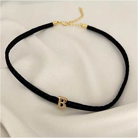Choker Camurça Inicial Nome