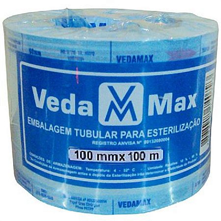 Rolo para Esterilização 10cm x 100m - Vedamax