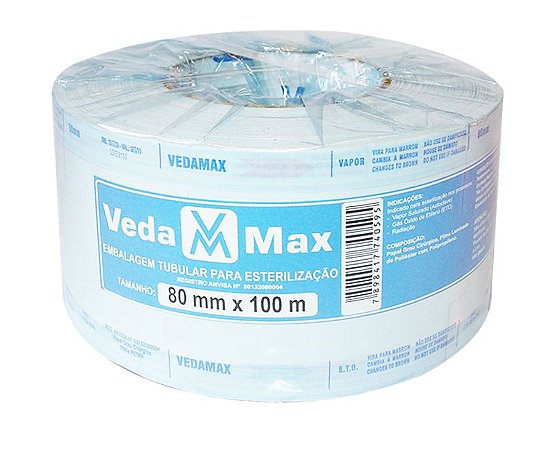Rolo para Esterilização 8cm x 100m - Vedamax