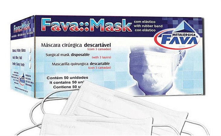 Máscara Cirúrgica Descartável - Fava