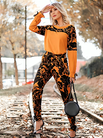 Conjunto Moletinho Feminino Manga Longa
