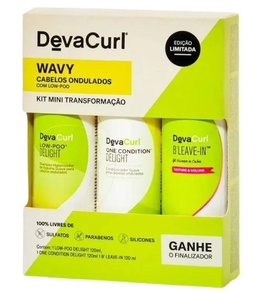 Deva Curl Wavy Deligth Kit - Shampoo + Condicionador + Leave-in