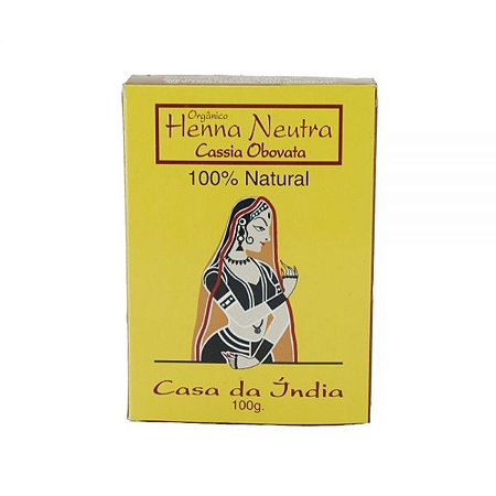 Henna Neutra - Cassia Obovata Casa da Índia 100G