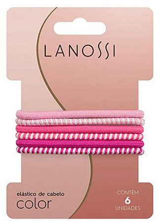 Conjunto De Elásticos Lanossi Color Pink C/6
