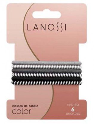 Conjunto De Elásticos Lanossi Color Silver C/ 6