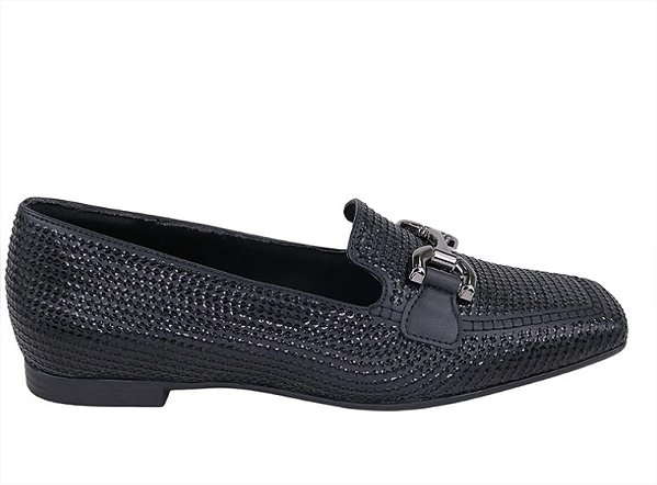 Mocassim Loafer Valentina Preto