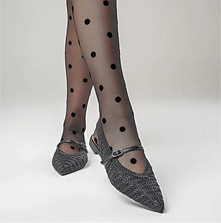 Slingback Tramada Bico Fino Valentina
