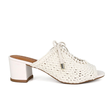 Tamanco Lorena Tramado Valentina Flats Off White