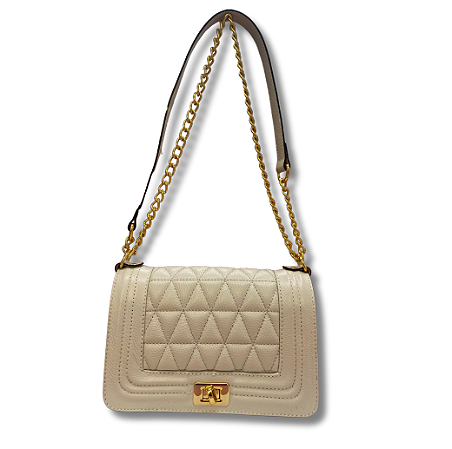BOLSA GLOSS COURO BRANCA