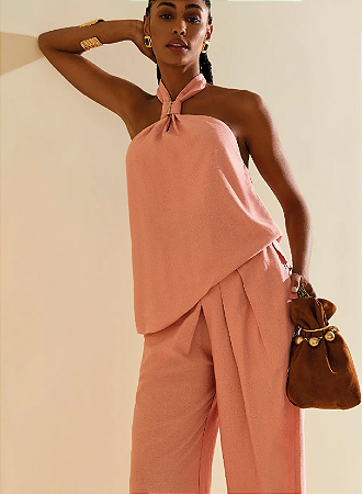 Regata Morena Rosa Ajustada Cava Francesa Rosa