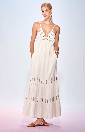 Vestido Longo Haes Viscolinho Natural