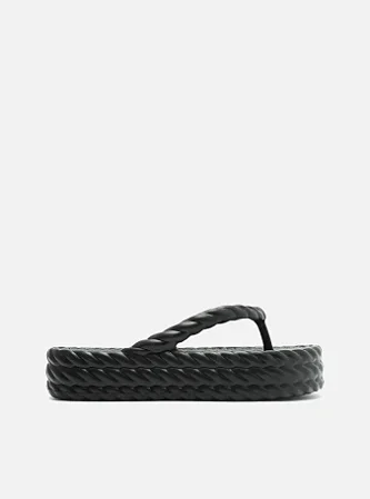 Chinelo Preto Flatform Arezzo