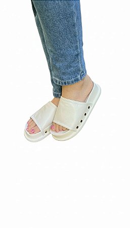 Rasteira Slide Lacore Leve e Confortável Off White