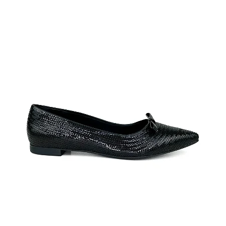 Sapatilha Bordada Paetê Valentina Preta