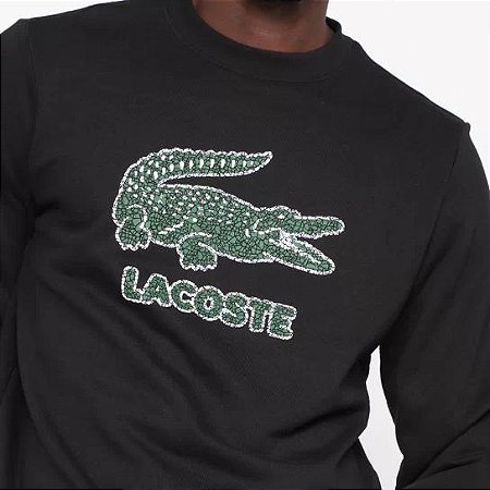 MOLETOM LACOSTE PRETO SH136623