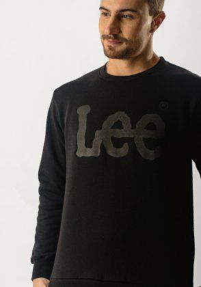 MOLETOM MASCULINO LEE CARECA PRETO 9213LP