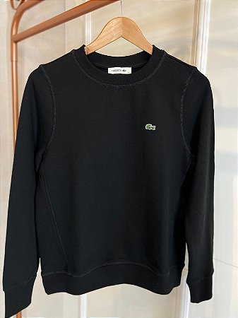 MOLETOM FEMININO PRETO LACOSTE SF360623