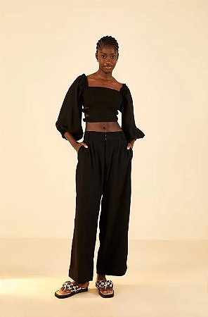 CALÇA CINTURA BAIXA PRETO FARM 310348
