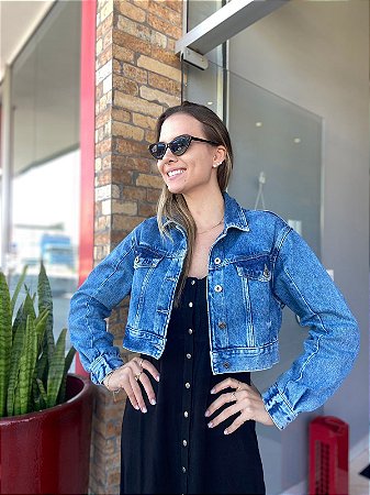 JAQUETA JEANS CROPPED ACOSTAMENTO 921973