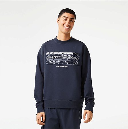MOLETOM MASCULINO LACOSTE AZUL MARINHO SH554023