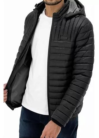 JAQUETA MASCULINA SLIM PUFFER PRETA OGOCHI 027498006