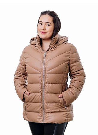 JAQUETA FEMININA FACINELLI NYLON COURINO MARROM 620252