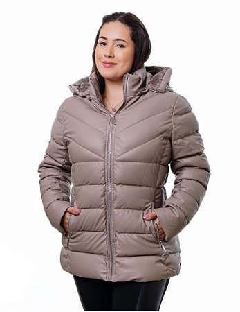 JAQUETA FEMININA FACINELLI NYLON COURINO BEGE 620252