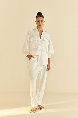 CAMISA RECORTES ALGODÃO OFF WHITE FARM 3158895
