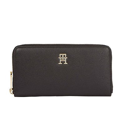 CARTEIRA POPPY PLUS LARGE ZA PRETO TOMMY HILFIGER THAW0AW15586
