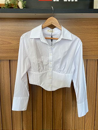 CAMISA CORSET MANGA LONGA BRANCA MYFT 502CA001142
