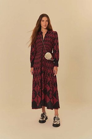 VESTIDO GRAFICO ABACAXI ESTAMPADO FARM 328519
