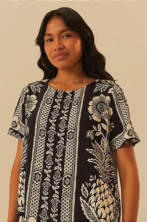 BLUSA JARDIM ROMANCE E ESTAMPADA FARM 325860