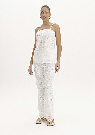 BLUSA BATA DE ALÇAS DE OFF WHITE MYFT 502BL007851