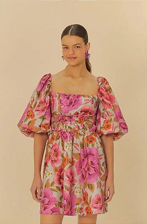 VESTIDO CURTO IZABEL ESTAMPADO FARM 339442