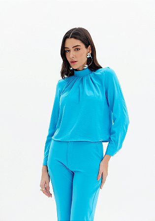 BLUSA MANGA LONGA AZUL MYFT 502BL008683
