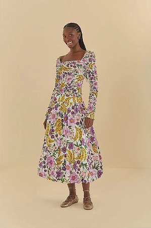 SAIA BANANA FLOR ESTAMPADO FARM 337657