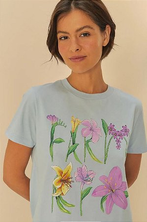 TSHIRT FIT FARM RIO FLORES AZUL ESTAMPADO FARM 343340