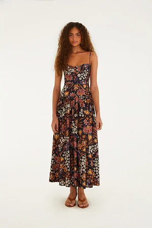Vestido Alcinhas Estampado Lili