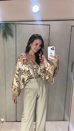 Body Estampado Jardim Majestoso FARM 345365