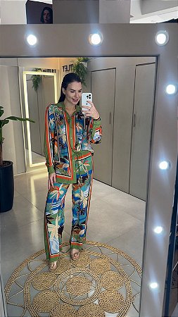 Camisa Manga Longa Estampada Lenço Bem Querer FARM 345194