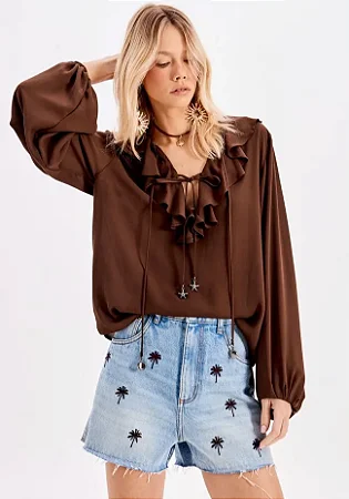 Blusa Manga Longa Ampla MYFT