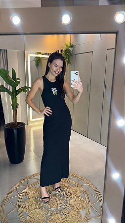 Vestido Midi Rib Maxi Flor FARM 351799