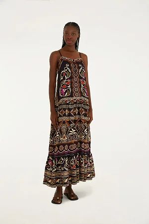 Vestido Longo Estampado Adriele FARM  345569