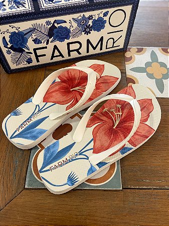 Sandália Off White Maxi Flor FARM J100880025